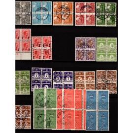 Danmark - Samling af 4-blokke - Frimærke - Postfrisk og Stemplet.